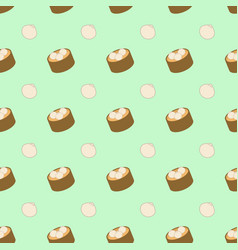 Dim Sum And Basket Seamless Pattern