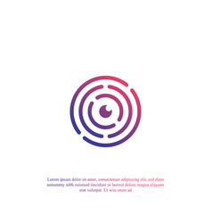 Eye Digital Tech Icon Colorful Circle Shape