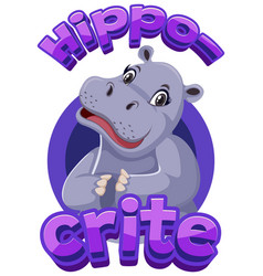 Hippo-crite A Funny Cartoon Pun On Animal