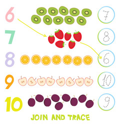 Kids Learning Number Material 6 To 10 Trace