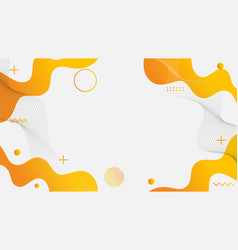 White And Yellow Fluid Shapes Abstract Background