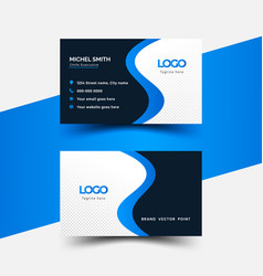 Abstract Blue Business Card Design