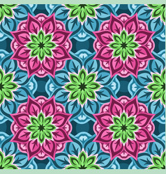 Art With Pink Floral Tile Pattern