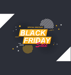 Black Friday Banner Background With Flat Style