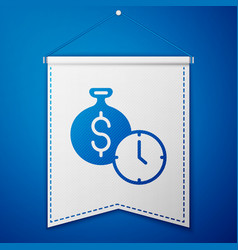 Blue Time Is Money Icon Isolated On