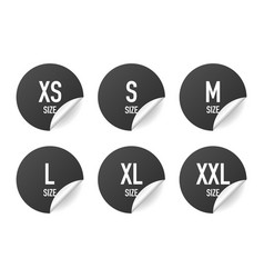 Collection Clothing Size Labels Isolated