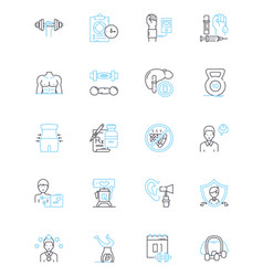 Emotional Wellbeing Linear Icons Set Mindfulness