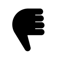 Thumbs Down Emoji Glyph Icon