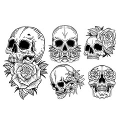 Bundle Set Skull Rose Dark Devil Demon Horror