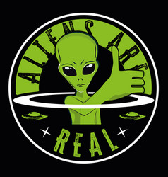 Sci Fi Ufo Alien Sticker