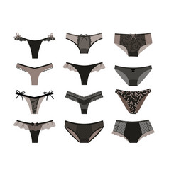 Collection Of Women Underwear Types Panties