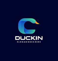 Logo Duck Gradient Colorful Style