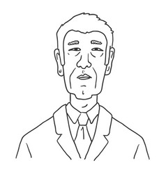 Outline Avatar - Old Asian Man In Business Suit