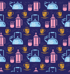 Purple Tea Party Repeat Pattern Background