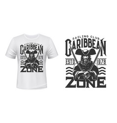 Captain Pirate T-shirt Print Mockup Sailing Club