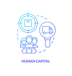 Human Capital Blue Gradient Concept Icon