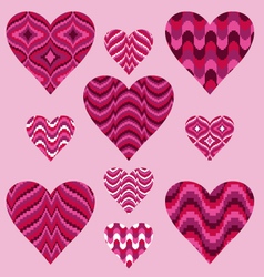 Patterned Hearts and Frames Royalty Free Vector Image