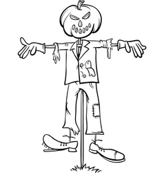 Frightened Guy Cartoon Coloring Page Royalty Free Vector