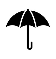 Umbrella Silhouette Icon Or Sun