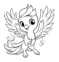 Cute Cartoon Doodle Angel With Wings