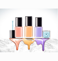 Pastel Color Nail Lacquer Mockup