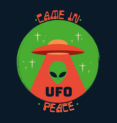 Sci Fi Ufo Alien Sticker