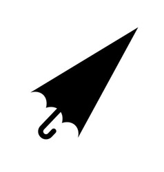 Folded Umbrella Silhouette Icon