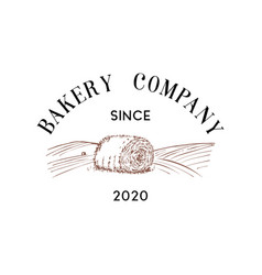 Bakery Company Logo With Hay Bale