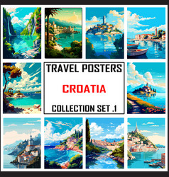 Croatia Travel Poster Wall Art Print Wpa Set 1