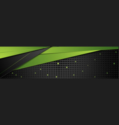 Green And Black Abstract Corporate Banner Design