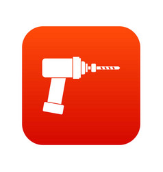 Medical Drill Icon Digital Red