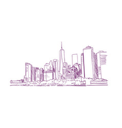 New York City Sketch Line Art