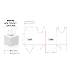 Square Tissue Box Die Cut Template