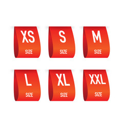 Collection Clothing Size Labels Isolated