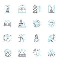 Intelligent Workplace Linear Icons Set Smart