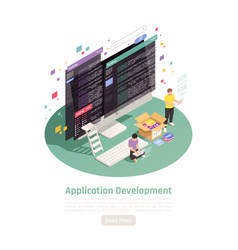 Isometric App Dev Background