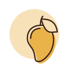 Mango Tropical Fruit Isolated Icon Graph Symbol