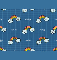 Rainbow Cartoon Character Seamless Pattern