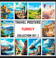 Turkey Travel Poster Wall Art Print Wpa Set 1