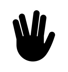 Vulcan Salute Emoji Glyph Icon