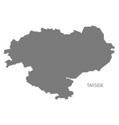 Tayside Scotland Map Grey