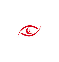 Abstract Eye Ball Curve Logo