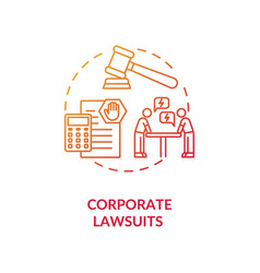 Corporate Lawsuit Concept Icon