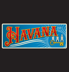 Havana City Travel Sticker Plate