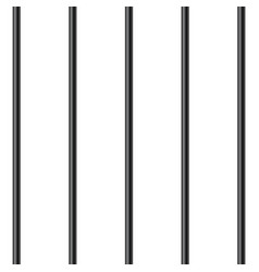 Black Realistic Metal Prison Bars Isolated