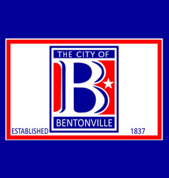 Flag Of Bentonville City Arkansas