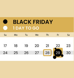 Black Friday Banner As Calendar With Countdown