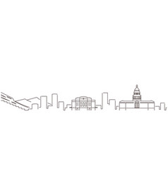 Denver Dark Line Simple Minimalist Skyline