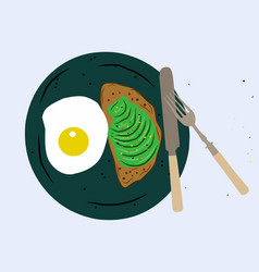 Fried Egg Toast With Avocado