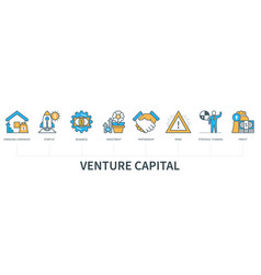 Venture Capital Infographics In Minimal Flat Line